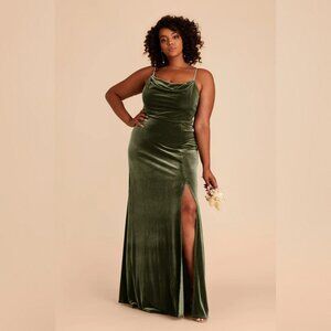 Velvet Cowl Neck Maxi Dress